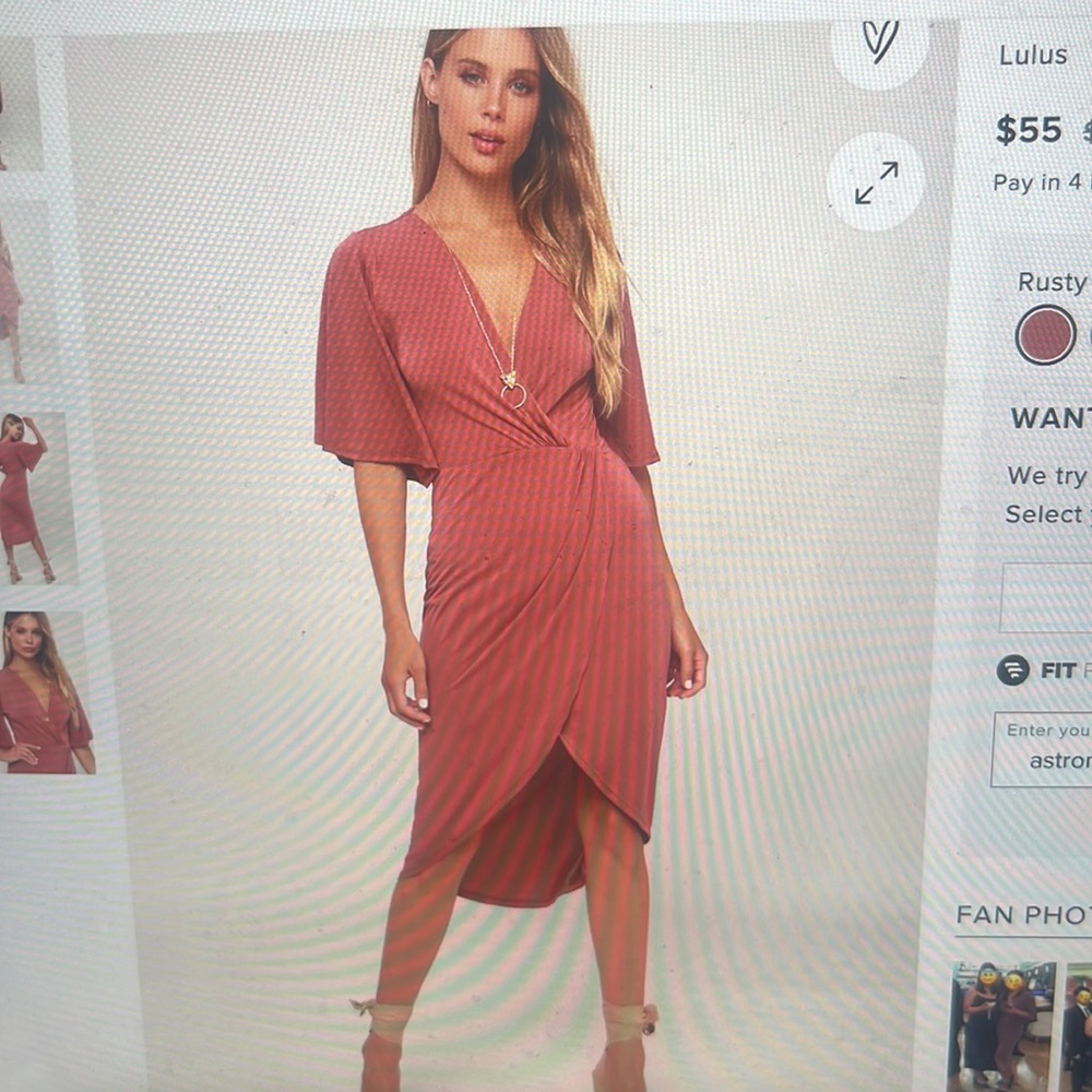 Lulu’s rose pink midi dress